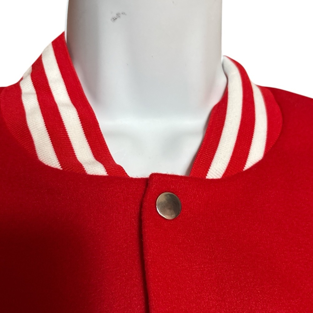 Fashion Red Varsity Jacket - Picture 3 of 4